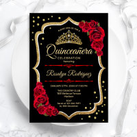 Quinceanera - Or rouge noir