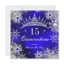 Quinceanera Princess Royal Blue Snowflake Tiara