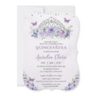 Quinceañera Purple Lilac Floral Tiara Papillons