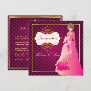 Invitation QUINCEANERA/QUINCE ANOS PRINCESSE/DO-IT-YOURSELF c