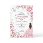 Quinceanera Robe Rose Argent Robe Florale