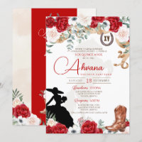 Quinceanera Rouge Rose Anemone Fancy Charra/Cowgir