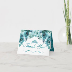 Invitation Quinceanera turquoise
