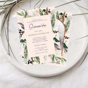 Invitation Quinceañera Verdure & Jungle en Terre Cuite