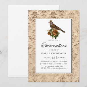 Invitation Quinceañera Vintage de la Forêt