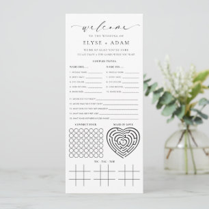 Invitation Quiz Mariage minimaliste Ellesmere et