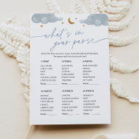 Quoi dans votre sac Baby shower Jeu Twinkle Star