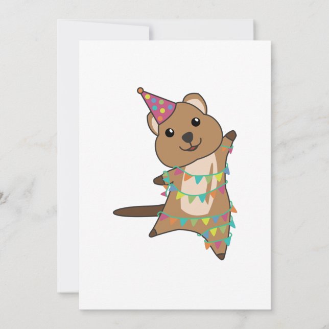 Invitation Quokka Souhaite Bon Anniversaire À Vous Quokkas Ad (Devant)