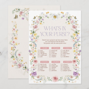 Invitation Qu'y a-t-il dans votre Fête des mariées de poche