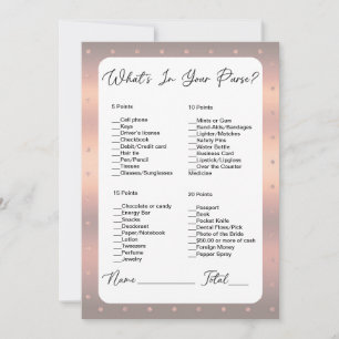 Invitation Qu'y a-t-il dans votre Fête des mariées Rose Gold 