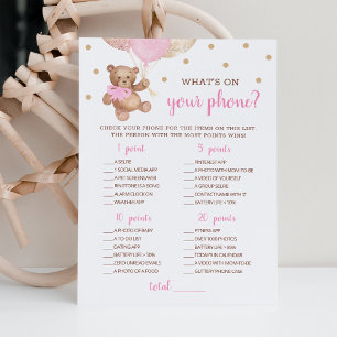 Invitation Qu'y a-t-il sur votre Baby shower de téléphone Ted