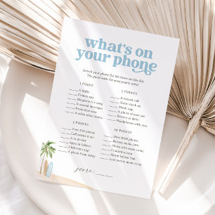 Invitation Qu'y a-t-il sur votre téléphone Baby Beach Douche