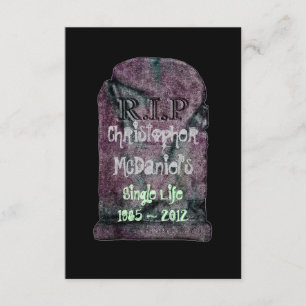 Invitation "R.I.P Single Life" - Bachelor Party