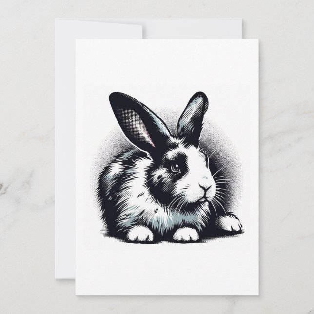 Invitation rabbit drawing (Devant)
