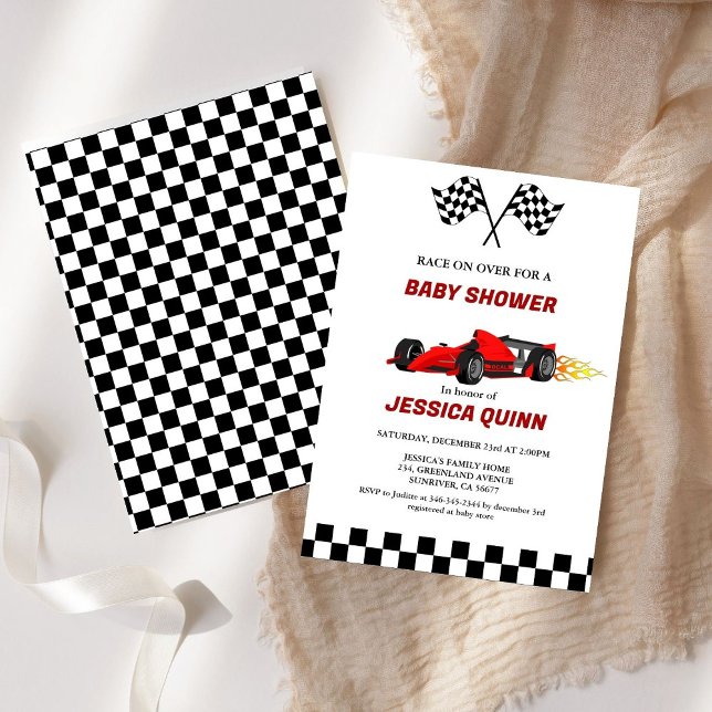 Invitation Race Car garçon Baby shower (Créateur téléchargé)