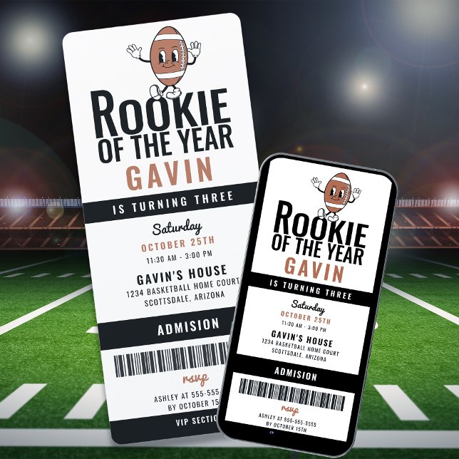 Invitation Racine De L'Année Football Customisé Anniversaire (Créateur téléchargé)