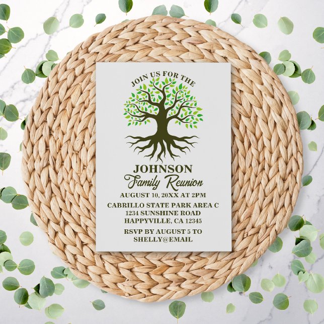 Invitation Racines de l'arbre familial de réunion familiale (Créateur téléchargé)