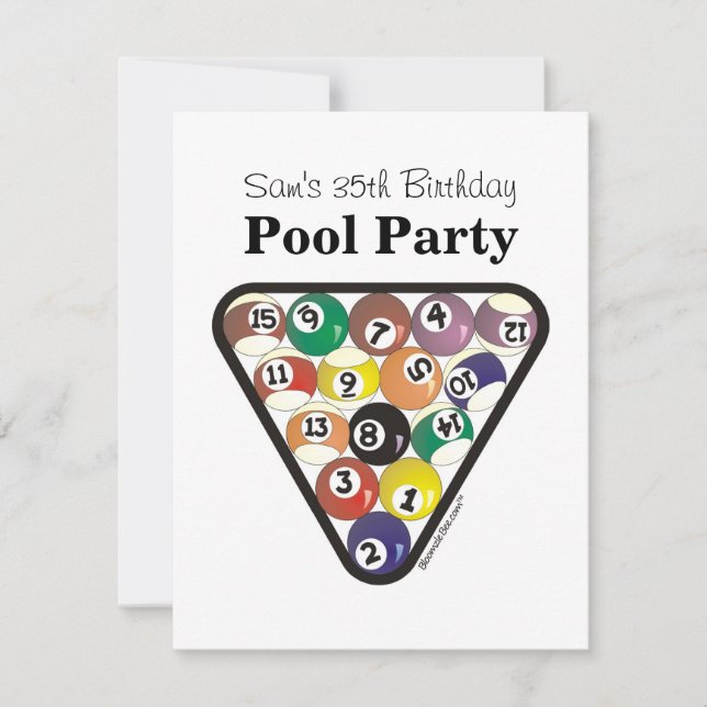 Invitation Rack Ball de la piscine (Devant)