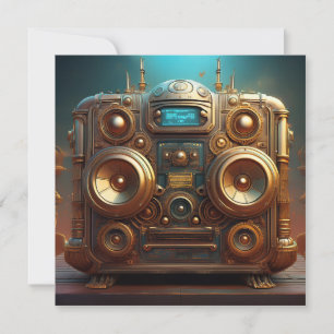 Invitation Radio Boom Box Steampunk