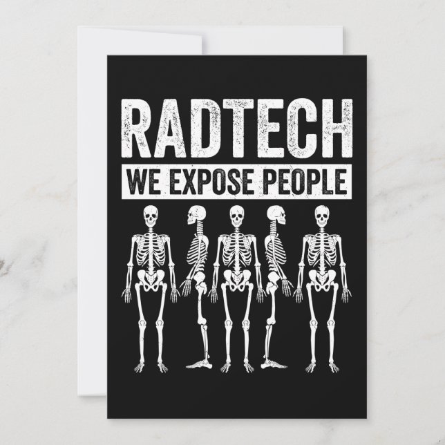 Invitation Radiologue Joke Radiology Hummor Rad Tech (Devant)