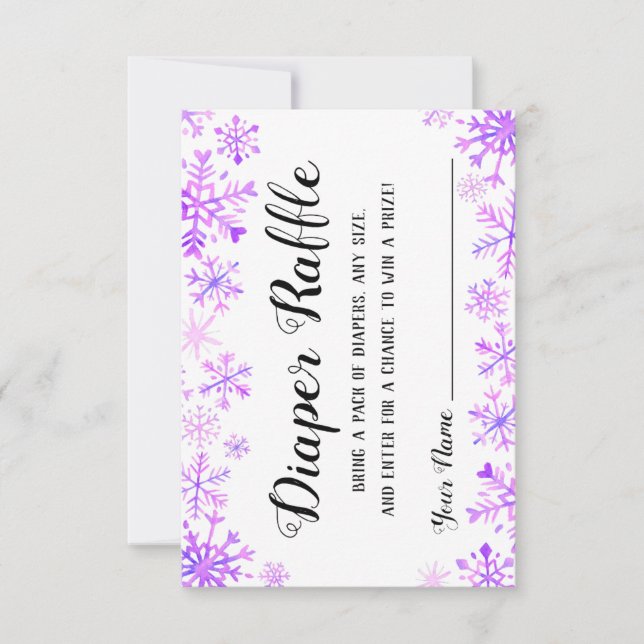 Invitation Raffle de couches - Bébé Il fait froid dehors (Devant)