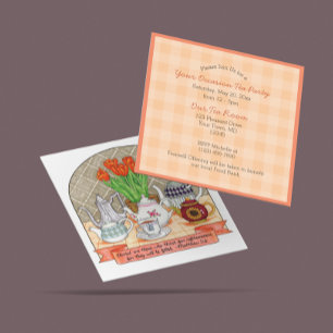 Invitation Rafraîchissants Téières avec la fête du thé des Éc