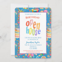 Rainbow Birthday Party Open House