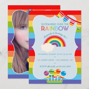 Invitation Rainbow Candy Birthday Party ajouter l'invitation