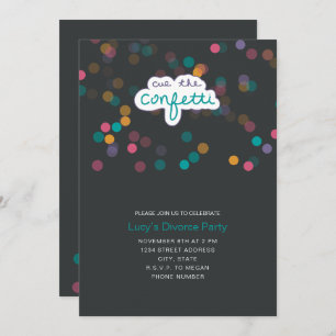Invitation Rainbow Confetti