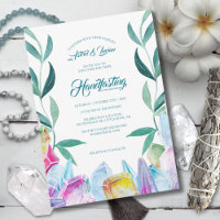 Rainbow Crystal Gems & Feuille Handfasting