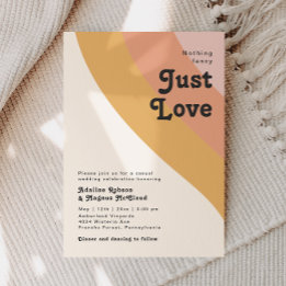 Invitation Rainbow des années 70, moderne Mariage d'amour