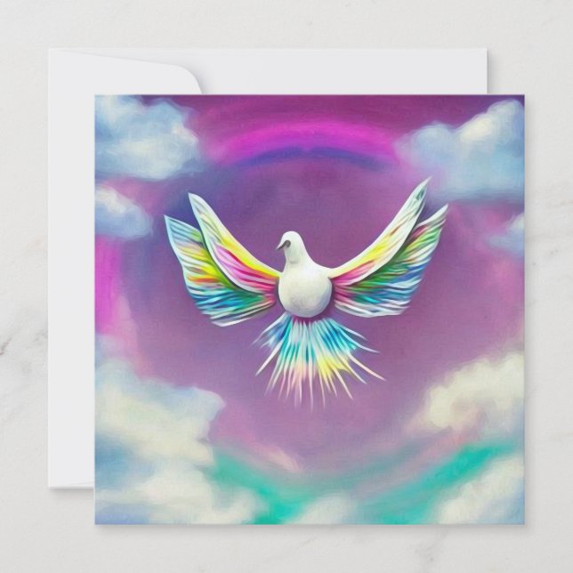 Invitation Rainbow Dove (Devant)
