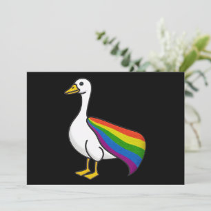 Invitation Rainbow Goose LGBTQ Pride gay transgenre LGBTQ+