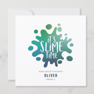 Invitation Rainbow slime party