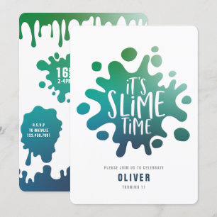 Invitation Rainbow slime party