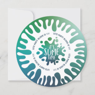 Invitation Rainbow slime party