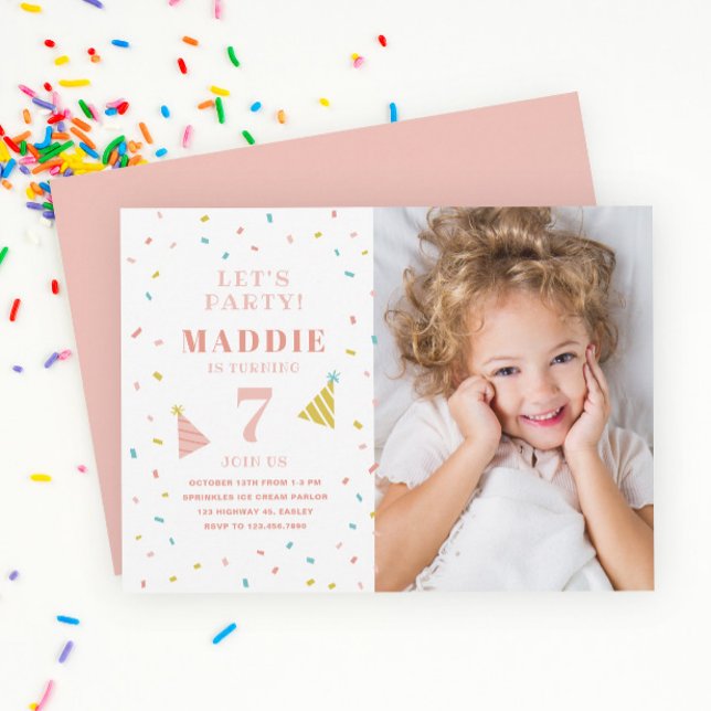 Invitation Rainbow Sprinkle Anniversaire de enfant Party (Créateur téléchargé)