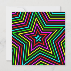 Invitation Rainbow Stars 2