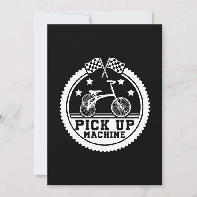 Invitation Ramasser Machine Tricycle Triker Trike Wheels Cade (Devant)