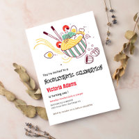 Ramen Nouilles Œufs Épicées Dessinées à la Main An