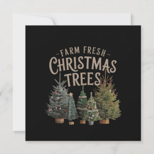 Invitation Ramenez à la ferme des arbres de Noël frais