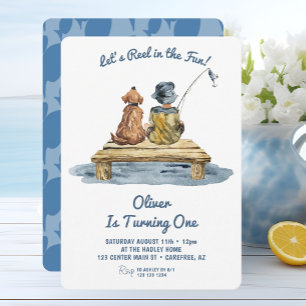 Invitation Ramenez le plaisir Anniversaire garçon pêche