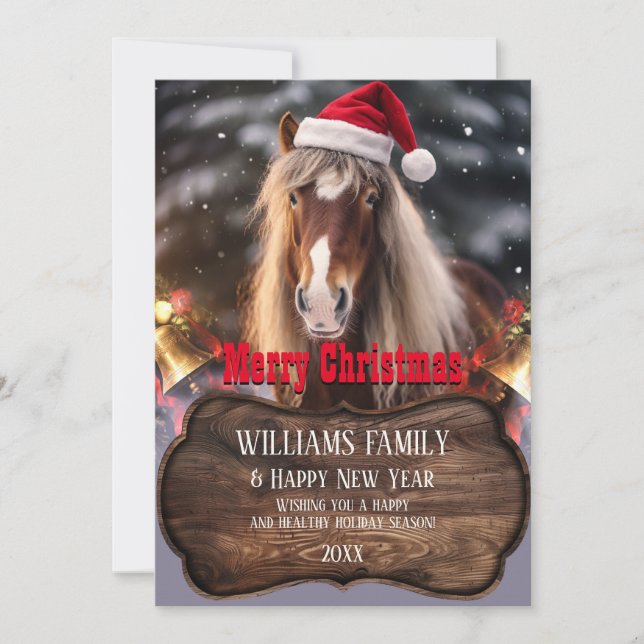 Invitation Ranch Cheval de Noël (Devant)