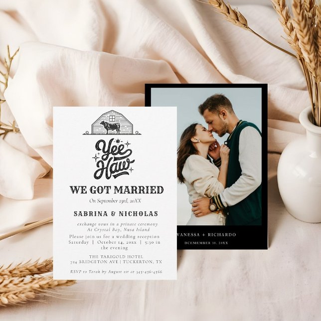 Invitation Ranch Western Country Cowboy Mariage Elopement (Créateur téléchargé)