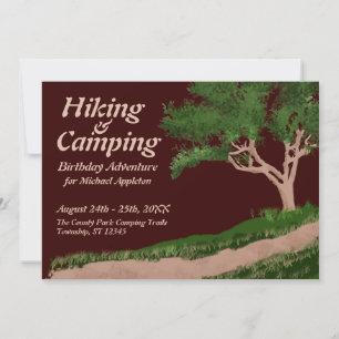 Invitation Randonnée & Camping Anniversaire Aventure Invitati