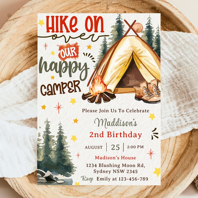 Invitation Randonnée Sur Notre Joyeux Camper Anniversaire (Créateur téléchargé)