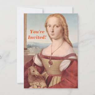 Invitation Raphael Dame et la Licorne Classique beaux-arts