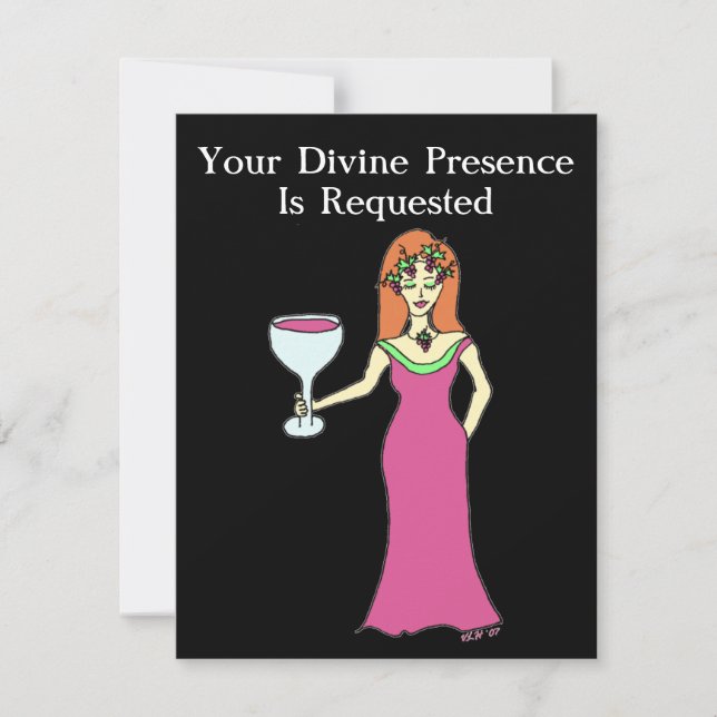 Invitation Rassemblement de déesse de vin (Devant)