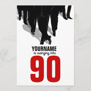 Invitation Rat Pack des swingers du 90e anniversaire