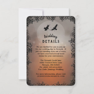 Invitation Ravens Correspondants Détails du Mariage 3.5x5 Inv